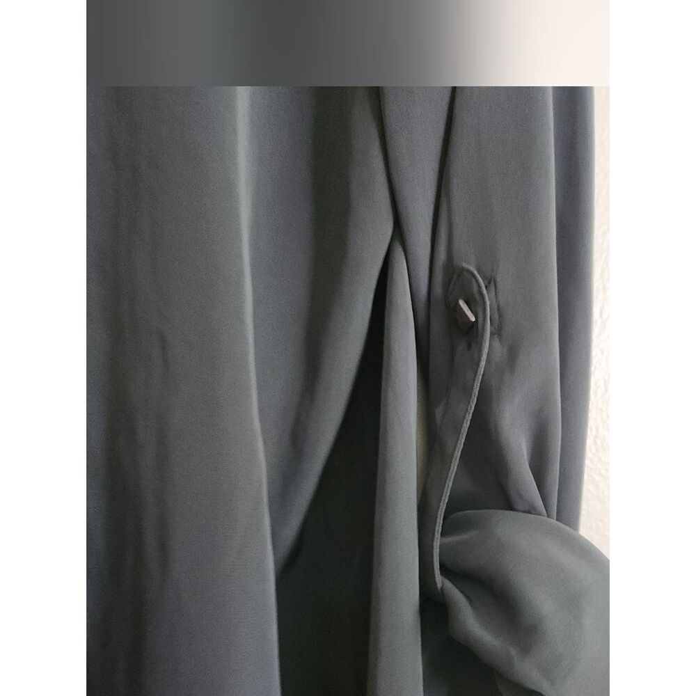 U52 Rock & Republic shirt Olive Green w square metal buttons & roll tab sleeves - Picture 10 of 16